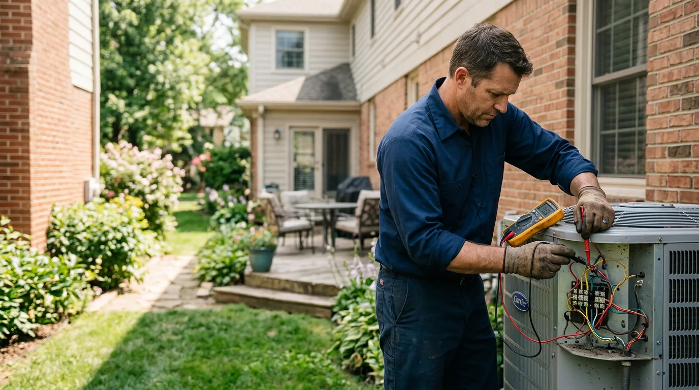HVAC technician working near Morongo Valley, CA
